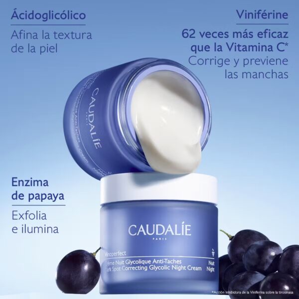 Vinoperfect Crema Noche Glicólica Antimanchas Recarga Caudalie - Imagen 4