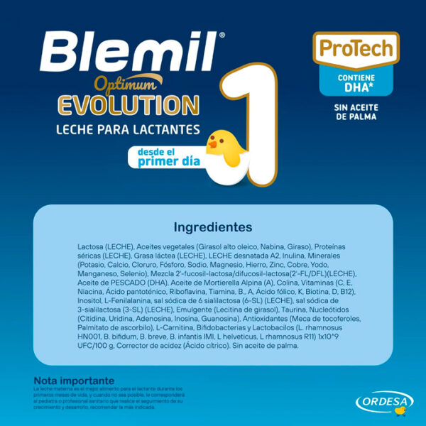 Blemil 1 Optimum Evolution 800g - Imagen 5