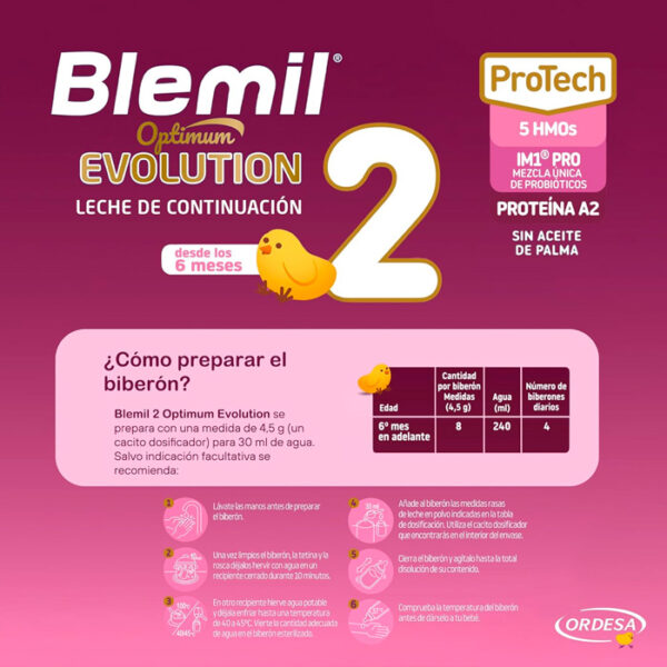 Blemil 2 Optimum Evolution 800g - Imagen 4