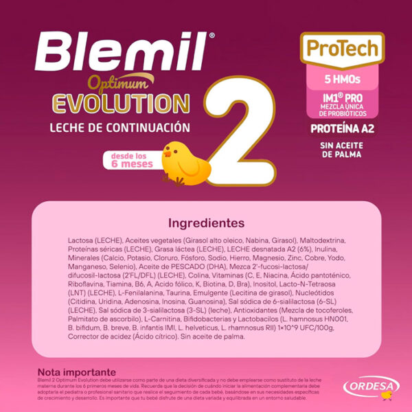 Blemil 2 Optimum Evolution 800g - Imagen 5