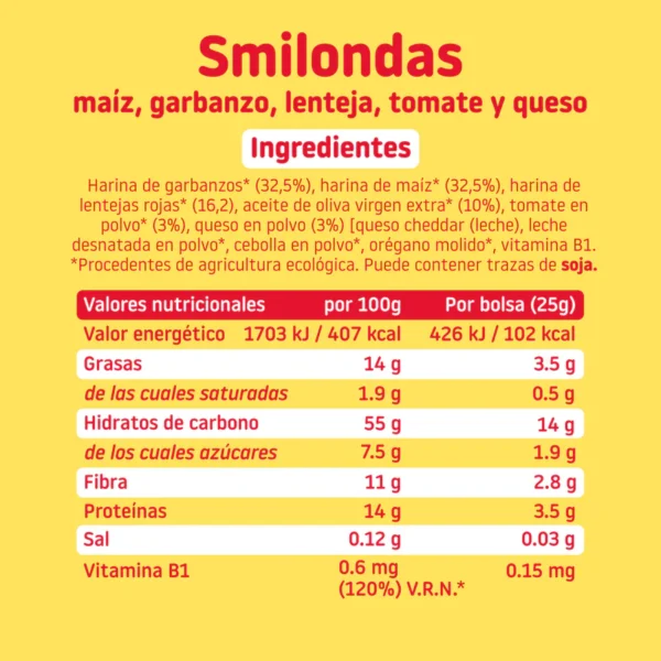Smilondas de tomate y queso Eco Smileat - Imagen 5