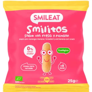 Smilitos de fresa y plátano Eco Smileat