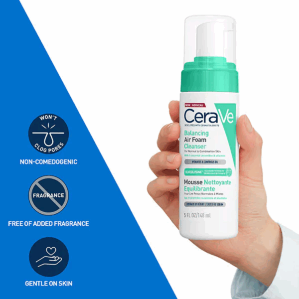 Cerave Limpiador Air Foam Reequilibrante Piel Normal a Mixta - Imagen 3