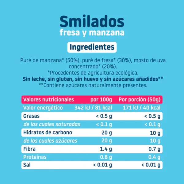 Smilado de fresa y manzana Eco Smileat - Imagen 5