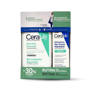 Cerave Pack Rutina Piel Grasa: Limpiador Espumoso + Loción Hidratante Facial Oil Control