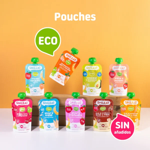 Pouch de fresa y plátano Eco Smileat - Imagen 5